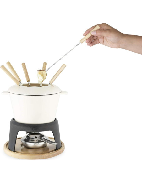 Juego de Fondue de Hierro Fundido Twine 21.5 cm con Soporte