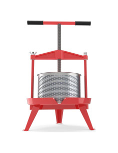 Prensa de Frutas y Vino EJWOX 9L Acero Inoxidable Rojo