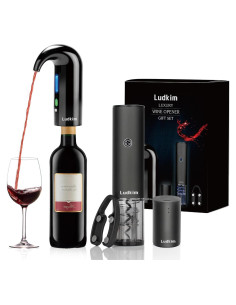 Abridor de Vino Eléctrico Ludkim Set 4 Piezas Recargable