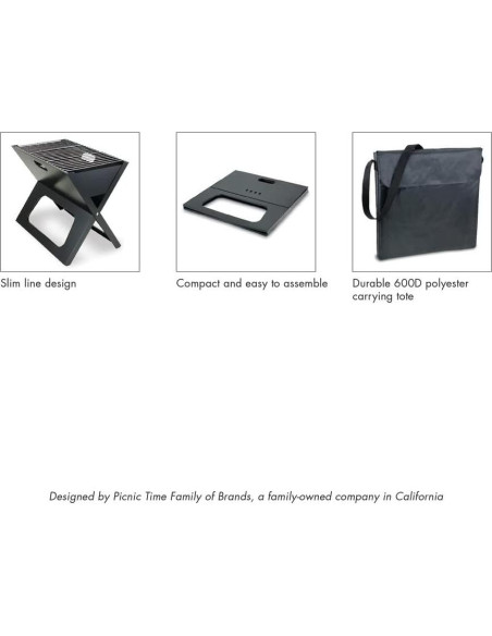 Parrilla Portátil NFL X-Grill Picnic Time 1,81 kg Carbón