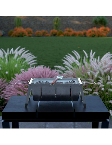 Parrilla de Carbón Plegable Fire Sense Acero Inoxidable 3,40 kg