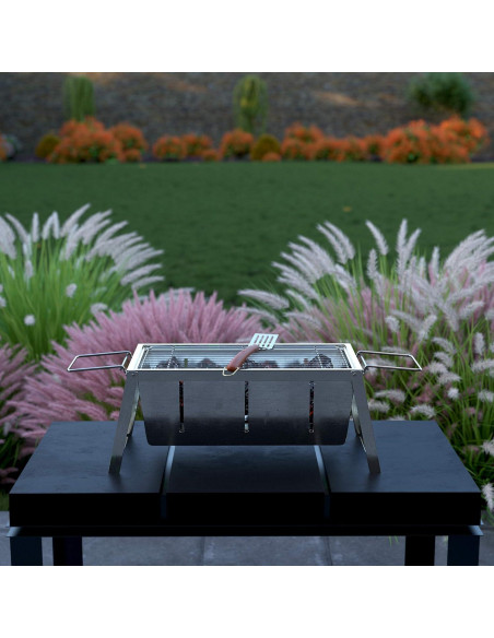 Parrilla de Carbón Plegable Fire Sense Acero Inoxidable 3,40 kg