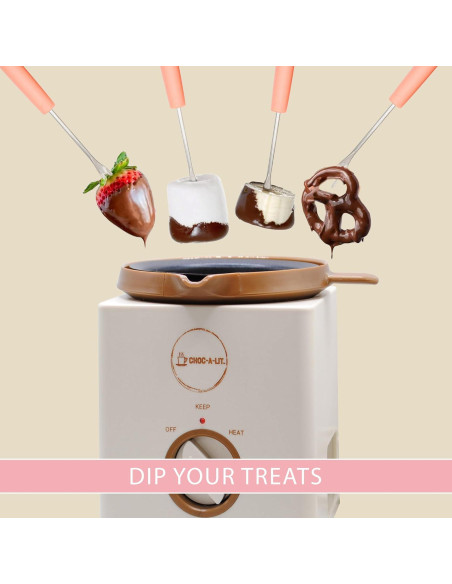 Olla Fondue de Chocolate 0.72 kg con 4 Tenedores