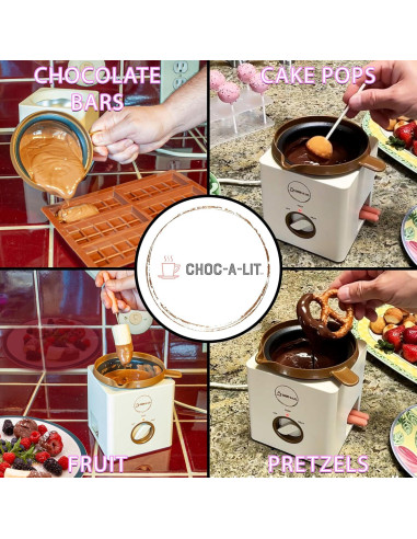 Olla Fondue de Chocolate 0.72 kg con 4 Tenedores