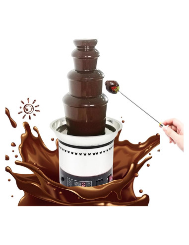 Máquina de Fuente de Chocolate INTBUYING 4 Niveles 3KG Acero Inoxidable