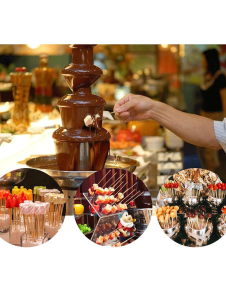Máquina de Fuente de Chocolate INTBUYING 4 Niveles 3KG Acero Inoxidable