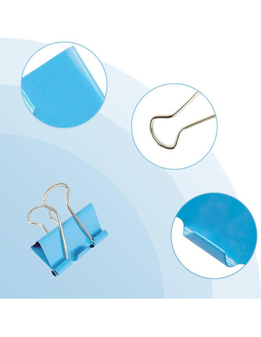 120 Clips de Carpeta de Colores Ykimok 19mm Metal Resistente