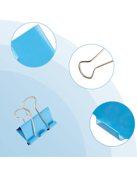 120 Clips de Carpeta de Colores Ykimok 19mm Metal Resistente
