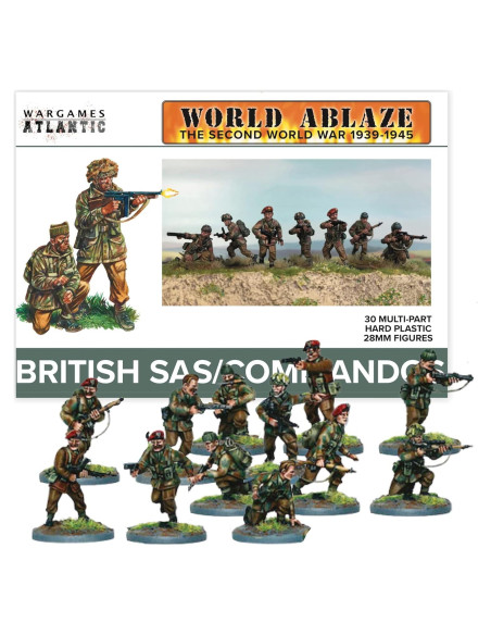 Wargames Atlantic SAS Commandos Británicos 30 Figuras 28mm Wargames Atlantic SAS Commandos Británicos 30 Figuras 28mm