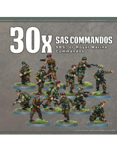 Wargames Atlantic SAS Commandos Británicos 30 Figuras 28mm 2
