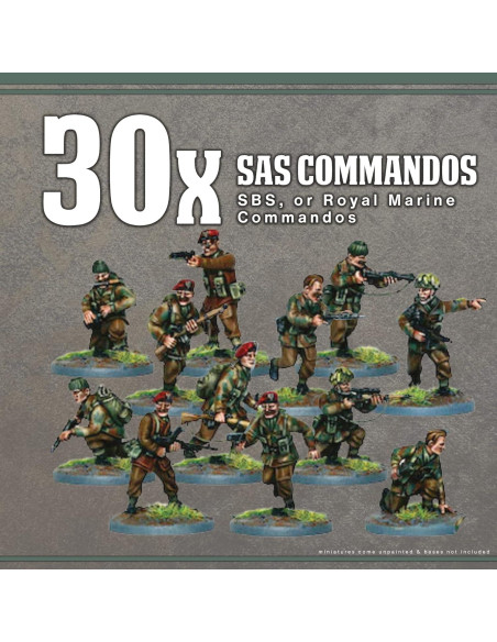 Wargames Atlantic SAS Commandos Británicos 30 Figuras 28mm Wargames Atlantic SAS Commandos Británicos 30 Figuras 28mm