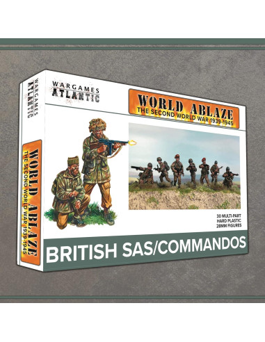 Wargames Atlantic SAS Commandos Británicos 30 Figuras 28mm