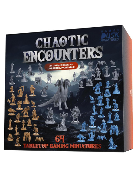 Miniaturas RPG Underdusk 64 Figuras D&D 28 mm Detalladas