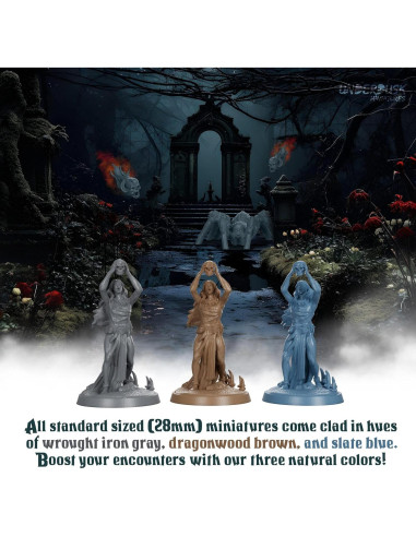 Miniaturas RPG Underdusk 64 Figuras D&D 28 mm Detalladas