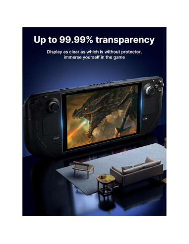Protector de Pantalla JSAUX para Steam Deck 7" Vidrio Templado