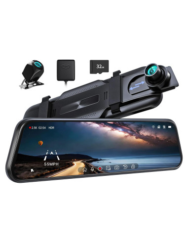 Cámara de Espejo Retrovisor Pelsee P10 2.5K 10" con ADAS