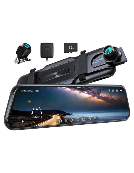 Cámara de Espejo Retrovisor Pelsee P10 2.5K 10" con ADAS