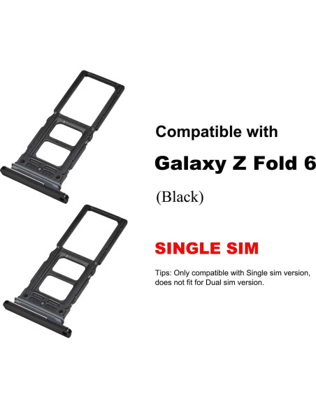 Bandeja de Tarjeta SIM Individual para Galaxy Z Fold 6 - 2 PCS
