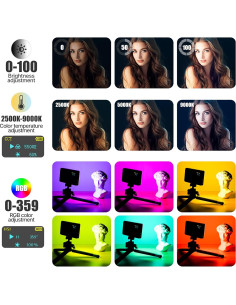 VIJIM VL120 Luz de Video RGB LED Portátil 2500-9000K 2