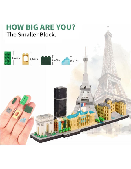 Mini Ladrillos Kadablk Skyline de París 3680 PCS