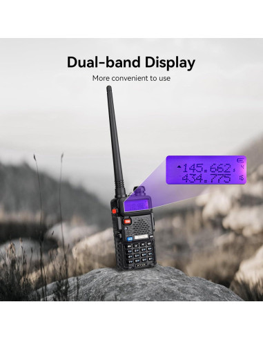 Retevis RT-5R Walkie Talkie Doble Banda 128CH Recargable