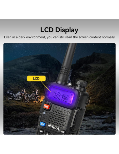 Retevis RT-5R Walkie Talkie Doble Banda 128CH Recargable