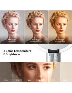 Espejo de Maquillaje AMIRO Iluminado 23 cm Control Táctil 2