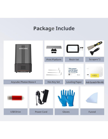 Impresora 3D ANYCUBIC Photon Mono 4 10K 70mm/h 153.4x87x165mm Impresora 3D ANYCUBIC Photon Mono 4 10K 70mm/h 153.4x87x165mm