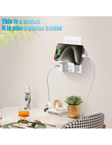 Adaptador a Tierra TENINYU 3 Patas a 2 Patas - Paquete de 2