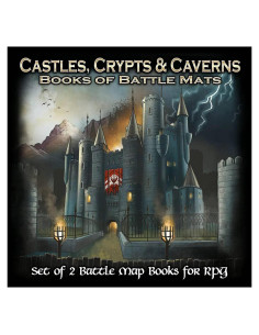 Libros de Mapas de Batalla Loke 2 en 1 para RPG