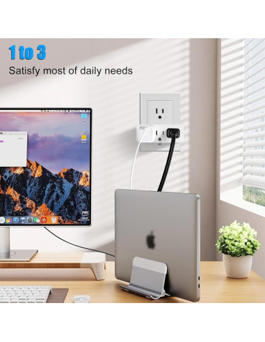 Adaptador a Tierra TENINYU 3 Patas a 2 Patas - Paquete de 2