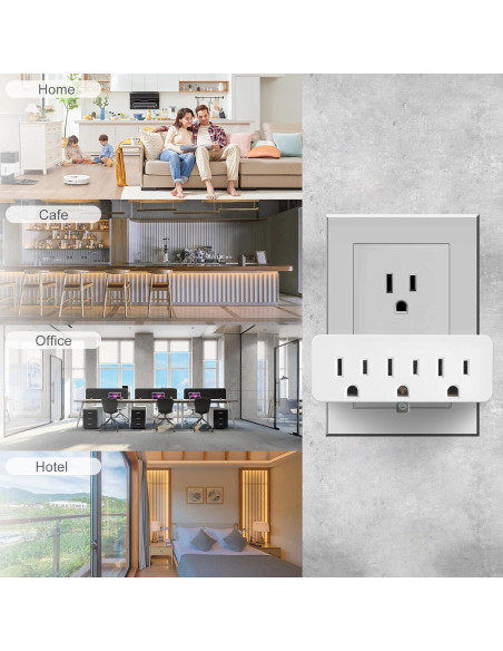 Adaptador a Tierra TENINYU 3 Patas a 2 Patas - Paquete de 2