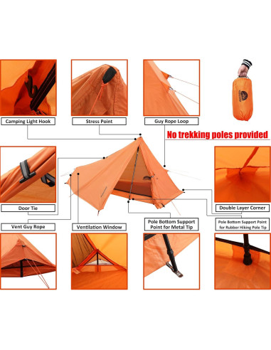 Tienda de Camping Ultraligera Underwood Aggregator 1 Persona