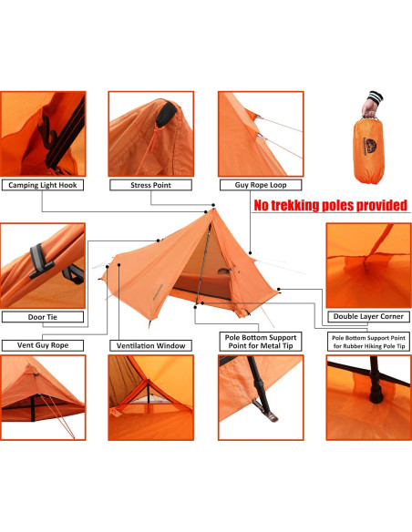 Tienda de Camping Ultraligera Underwood Aggregator 1 Persona Tienda de Camping Ultraligera Underwood Aggregator 1 Persona