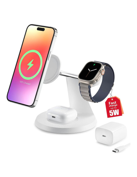 Cargador Inalámbrico 3 en 1 Zechin BALANCE para Apple Cargador Inalámbrico 3 en 1 Zechin BALANCE para Apple