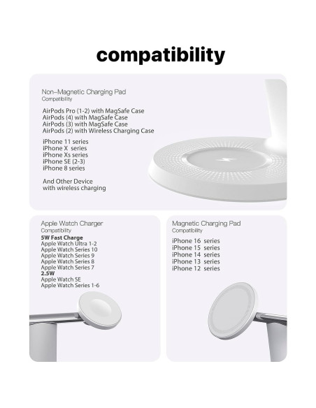 Cargador Inalámbrico 3 en 1 Zechin BALANCE para Apple Cargador Inalámbrico 3 en 1 Zechin BALANCE para Apple