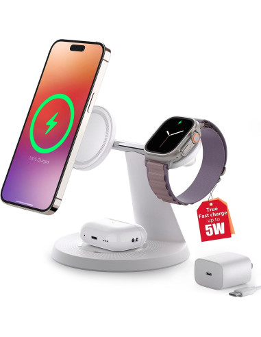 Cargador Inalámbrico 3 en 1 Zechin BALANCE para Apple