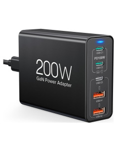 Cargador Rápido USB C KENUBI 200W 5 Puertos Carga Múltiple