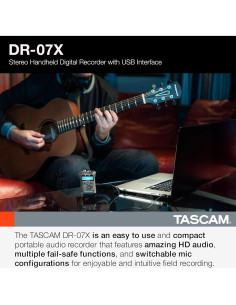 Grabadora de audio digital Tascam DR-07X portátil USB 2