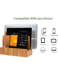 Estación de Carga Multi-Dispositivo G.U.S. Dock Bambú Ecológico 2