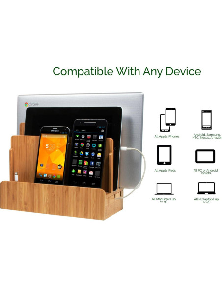 Estación de Carga Multi-Dispositivo G.U.S. Dock Bambú Ecológico