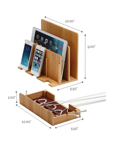 Estación de Carga Multi-Dispositivo G.U.S. Dock Bambú Ecológico