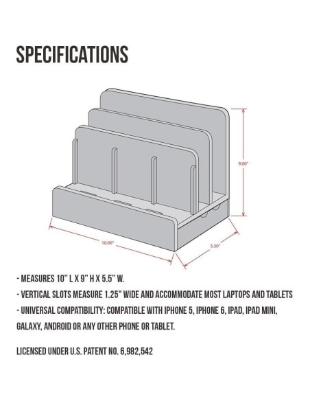 Estación de Carga Multi-Dispositivo G.U.S. Dock Bambú Ecológico