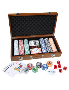 Juego de Póker 300 Fichas MEIOCION con Estuche Deluxe