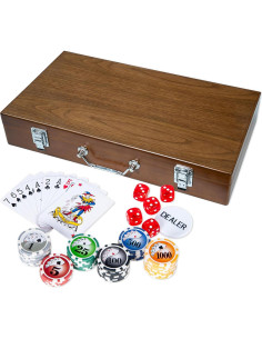 Juego de Póker 300 Fichas MEIOCION con Estuche Deluxe 2