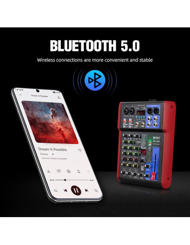 Mezclador de Grabación D Debra SI-4UX con 99 Efectos DSP