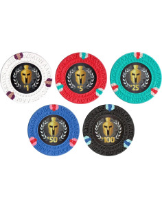 Juego de Fichas de Póker Spartan 500 piezas 13.5g - Diseño Exclusivo 2