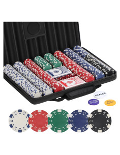 Juego de Fichas de Póker LUOBAO 500 Pcs 39mm con Bolsa