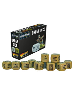 Dados de Orden de Acción Warlord Games 12 piezas color arena