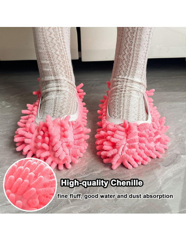 20 Piezas Zapatillas de Mopa Reutilizables Microfibra Chenilla